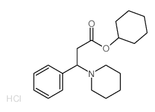 cyclohexyl 3-phenyl-3-(1-piperidyl)propanoate structure