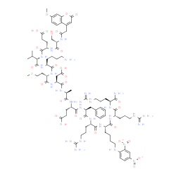 Mca-Amyloid β/A4 Protein Precursor770 (667-676)-Lys(Dnp)-Arg-Arg amide trifluoroacetate salt Structure