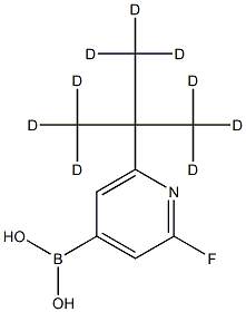 2-Fluoro-6-(tert-butyl-d9)-pyridine-4-boronic acid structure