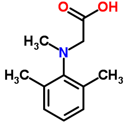 N-(2,6-Dimethylphenyl)-N-methylglycine结构式