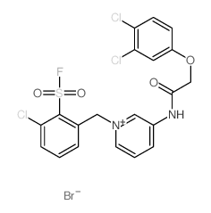 Pyridinium,1-[[3-chloro-2-(fluorosulfonyl)phenyl]methyl]-3-[[2-(3,4-dichlorophenoxy)acetyl]amino]-,bromide (1:1) picture