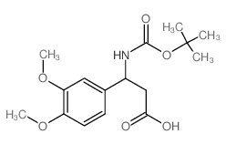 3-叔丁氧羰基氨基-3-(3,4-二甲氧基-苯基)-丙酸结构式