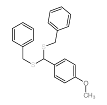 Benzene,1-[bis[(phenylmethyl)thio]methyl]-4-methoxy-结构式