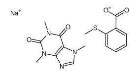 sodium,2-[2-(1,3-dimethyl-2,6-dioxopurin-7-yl)ethylsulfanyl]benzoate结构式