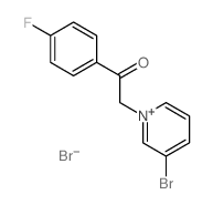 Pyridinium,3-bromo-1-[2-(4-fluorophenyl)-2-oxoethyl]-, bromide (1:1) Structure