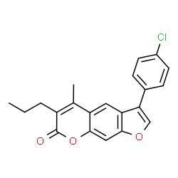 3-(4-chlorophenyl)-5-methyl-6-propylfuro[3,2-g]chromen-7-one结构式