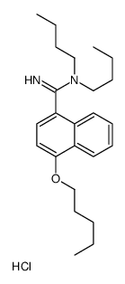 dibutyl-(4-pentoxynaphthalene-1-carboximidoyl)azanium,chloride结构式