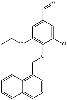 3-氯-5-乙氧基-4-(1-萘甲氧基)苯甲醛结构式