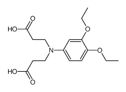 N-(2-carboxyethyl)-N-(3,4-diethoxyphenyl)-β-alanine结构式