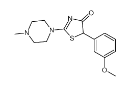 5-(3-methoxyphenyl)-2-(4-methylpiperazin-1-yl)-1,3-thiazol-4-one结构式