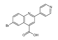 6-BROMO-2-PYRIDIN-4-YL-QUINOLINE-4-CARBOXYLICACID结构式