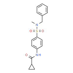 N-(4-{[benzyl(methyl)amino]sulfonyl}phenyl)cyclopropanecarboxamide structure