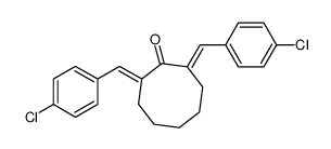 (2E,8E)-2,8-bis[(4-chlorophenyl)methylidene]cyclooctan-1-one Structure