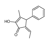 2-Cyclopenten-1-one, 5-ethylidene-2-hydroxy-3-methyl-4-phenyl-, (5E)- (9CI) Structure