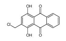 2-(chloromethyl)-1,4-dihydroxyanthracene-9,10-dione结构式