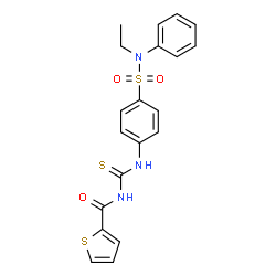 N-{[(4-{[ethyl(phenyl)amino]sulfonyl}phenyl)amino]carbonothioyl}-2-thiophenecarboxamide Structure