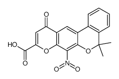 5,5-Dimethyl-7-nitro-11-oxo-5H,11H-6,8-dioxa-benzo[a]anthracene-9-carboxylic acid Structure