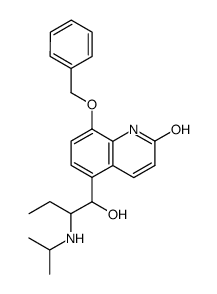 8-benzyloxy-5-(1-hydroxy-2-isopropylamino-butyl)-1H-quinolin-2-one结构式