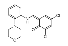 2,4-dichloro-6-[(2-morpholin-4-ylanilino)methylidene]cyclohexa-2,4-dien-1-one Structure