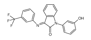 1-(3-hydroxyphenyl)-3-{[3-(trifluoromethyl)phenyl]azamethylene}benzo[d]azolin-2-one Structure