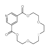 3,6,12,15-tetraoxa-9-thia-19-azabicyclo[15.3.1]henicosa-18,20,22-triene-2,16-dione structure