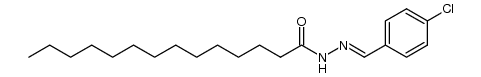 N'-(4-chlorobenzylidene)tetradecanoic acid hydrazide结构式