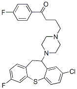 2-Chloro-7-fluoro-11-[4-[3-(4-fluorobenzoyl)propyl]piperazino]-10,11-dihydrodibenzo[b,f]thiepin structure