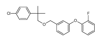 1-((2-(4-Chlorophenyl)-2-methylpropoxy)methyl)-3-(2-fluorophenoxy)benz ene结构式