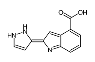 2-(1,2-dihydropyrazol-3-ylidene)indole-4-carboxylic acid Structure