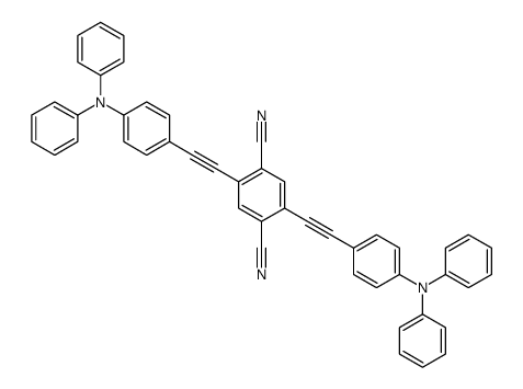 2,5-bis[2-[4-(N-phenylanilino)phenyl]ethynyl]benzene-1,4-dicarbonitrile Structure