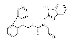 9H-fluoren-9-ylmethyl N-[(1-methylbenzimidazol-2-yl)methyl]-N-(2-oxoethyl)carbamate结构式