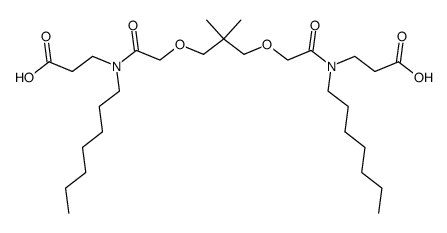 N,N'-diheptyl-5,5-dimethyl-N,N'-di<3-propionato>-3,7-dioxanonanediamide结构式