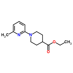 Ethyl 1-(6-methyl-2-pyridinyl)-4-piperidinecarboxylate结构式