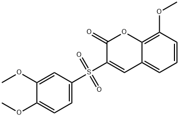 3-(3,4-dimethoxybenzenesulfonyl)-8-methoxy-2H-chromen-2-one结构式