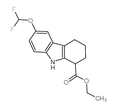 6-二氟甲氧基-2,3,4,9-四氢-1h-咔唑-1-羧酸乙酯结构式