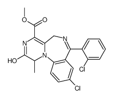 methyl 9-chloro-7-(2-chlorophenyl)-1-methyl-2-oxo-3,5-dihydro-1H-pyrazino[1,2-a][1,4]benzodiazepine-4-carboxylate Structure