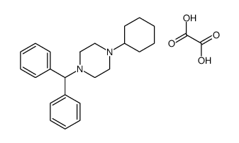 1-benzhydryl-4-cyclohexylpiperazine,oxalic acid结构式