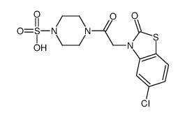 4-(5-chloro-2-oxo-3(2H)-benzothiazolyl)acetyl-1-piperazinesulfonic acid Structure