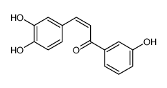 3-(3,4-dihydroxyphenyl)-1-(3-hydroxyphenyl)prop-2-en-1-one结构式