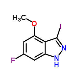 6-FLUORO-3-IODO-4-METHOXYINDAZOLE结构式