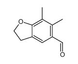 6,7-dimethyl-2,3-dihydro-1-benzofuran-5-carbaldehyde结构式