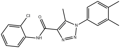 N-(2-chlorophenyl)-1-(3,4-dimethylphenyl)-5-methyl-1H-1,2,3-triazole-4-carboxamide结构式