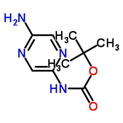 tert-Butyl (5-aminopyrazin-2-yl)carbamate structure