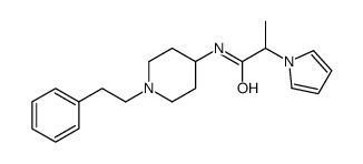 N-[1-(2-phenylethyl)piperidin-4-yl]-2-pyrrol-1-ylpropanamide结构式