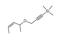 Trimethyl-[3-((Z)-1-methyl-but-2-enyloxy)-prop-1-ynyl]-silane Structure