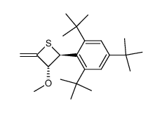 (3S,4S)-3-Methoxy-2-methylene-4-(2,4,6-tri-tert-butyl-phenyl)-thietane Structure