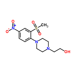 2-{4-[2-(Methylsulfonyl)-4-nitrophenyl]-1-piperazinyl}ethanol结构式