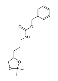 (S)-N-((benzyloxy)carbonyl)-1,2-O-isopropylidene-5-amino-1,2-pentanediol Structure