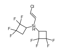 2-chloroethenyl-bis(2,2,3,3-tetrafluorocyclobutyl)silane结构式