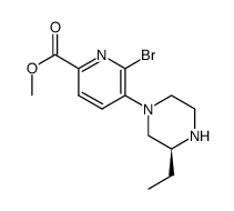 methyl (S)-6-bromo-5-(3-ethylpiperazin-1-yl)picolinate Structure